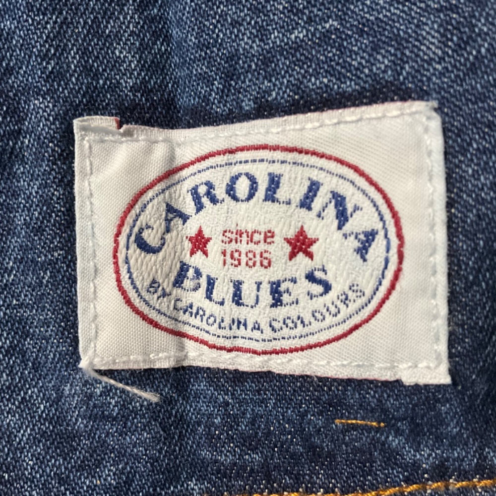 Women’s New Carolina Blues since 1986 Bib Overalls Lace Up Front - Picture 3 of 16